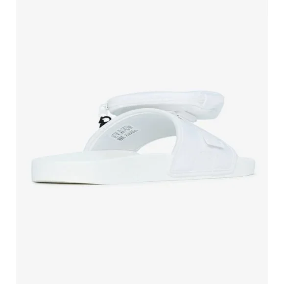 Adidas Pouchylette Slides Shoes White Black Womens Size 8 Rubber Jimmy Jazz New - Picture 9 of 11